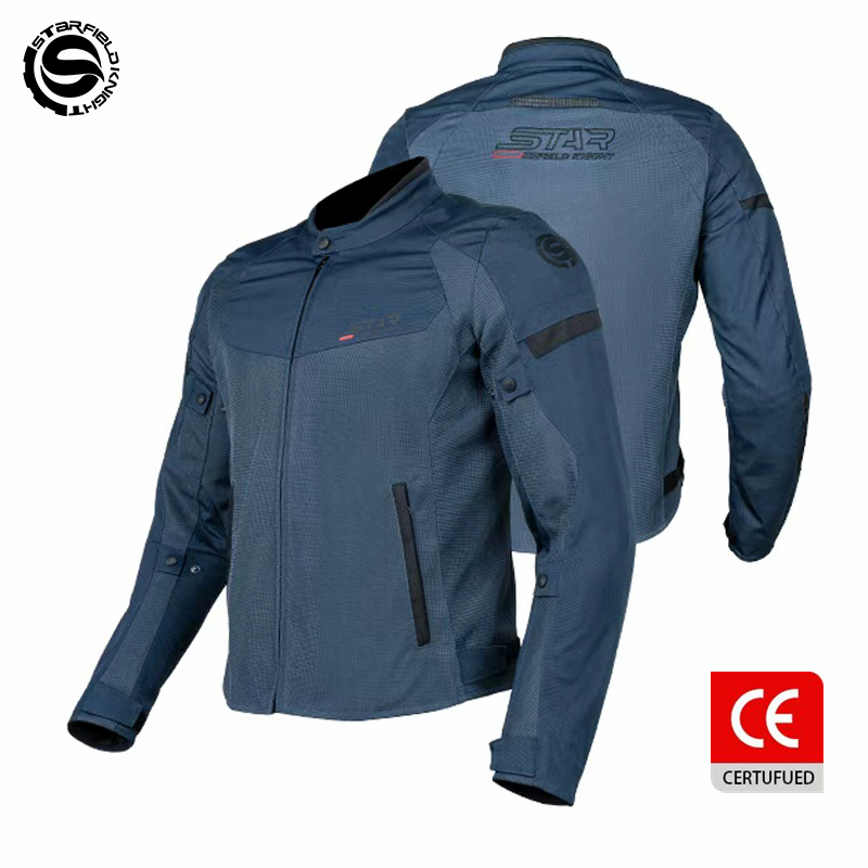 Gearx Motorcycle Jacket - SFK Blue Motorcycle Jacket Spring&Summer Mesh