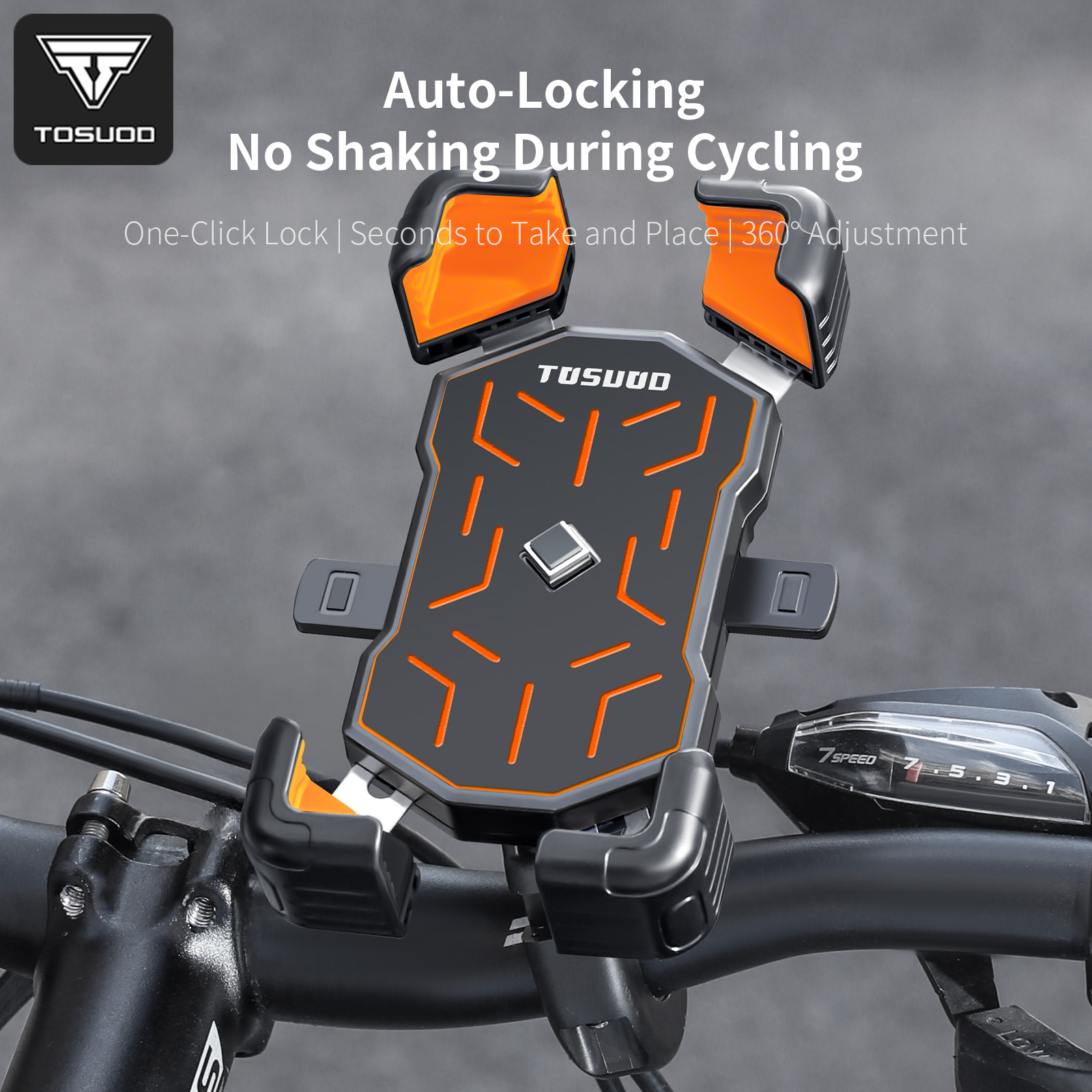 Phone Mount Handlebar - TOSUOD Bike Handlebar Phone Holder Automatic