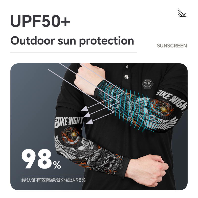 1Pair Ice Silk Arm Sleeves Men - Motorcycle Gear Sleeve ulasan dan harga