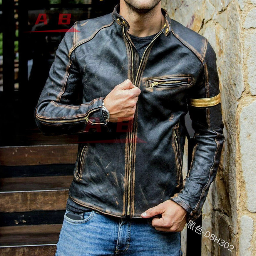 Motorcycle Retro Leather Jacke - Gearx Motorcycle Jacket ulasan dan harga