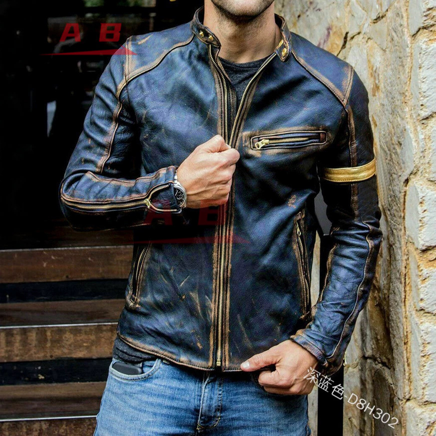 Motorcycle Retro Leather Jacke - Gearx Motorcycle Jacket ulasan dan harga